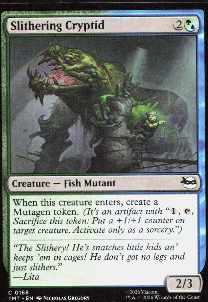 Slithering Cryptid 0168 Common Teenage Mutant Ninja Turtles Magic: The Gathering