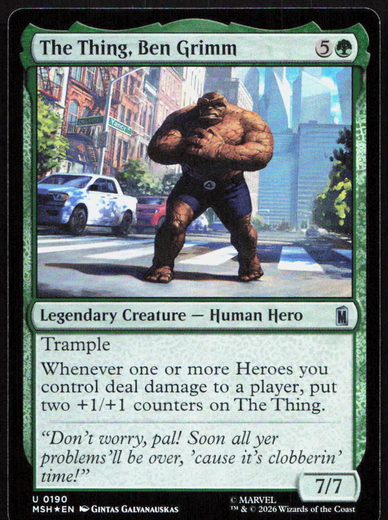The Thing, Ben Grimm 190 Uncommon Marvel Super Heroes Magic: The Gathering