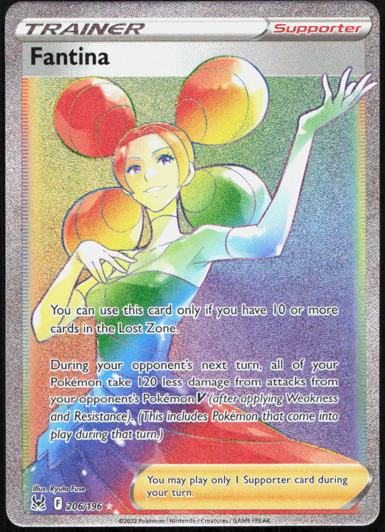 Fantina 206/196 Rainbow Rare Lost Origin Pokemon