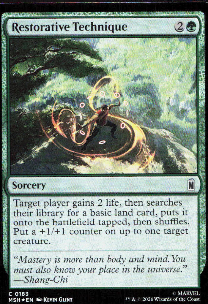 Restorative Technique 183 Common Marvel Super Heroes Magic: The Gathering
