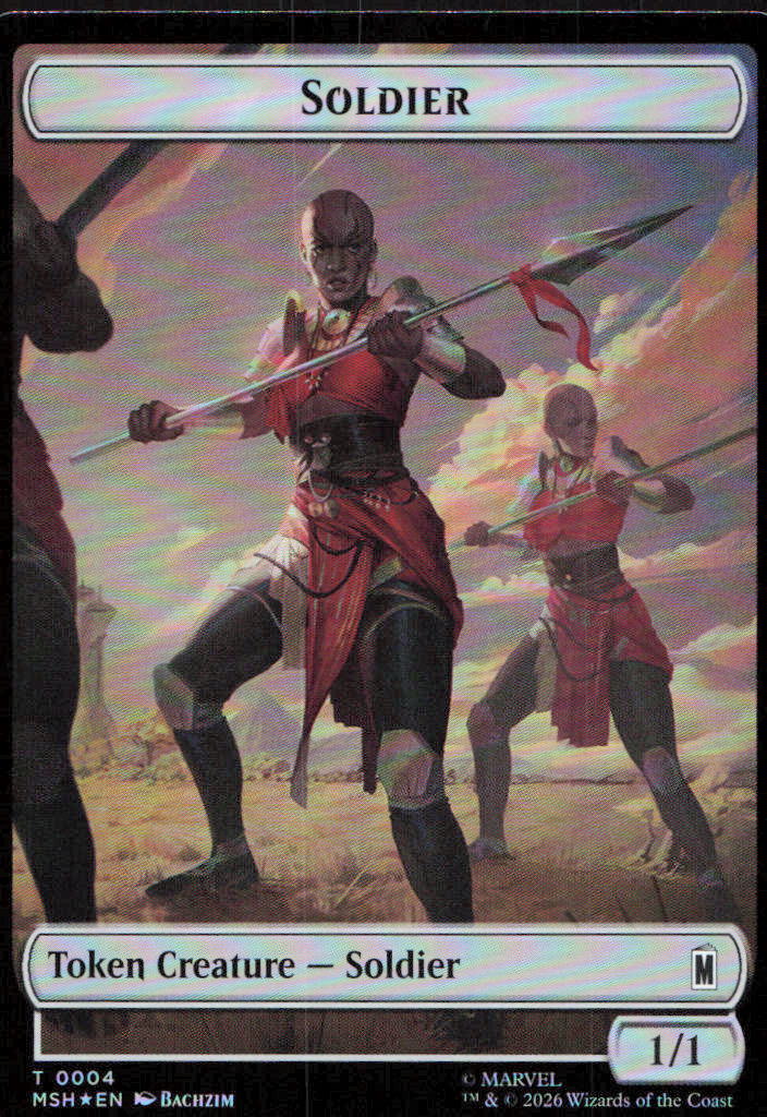 Soldier // Clue Double-Sided Token 004/017 Marvel Super Heroes MTG