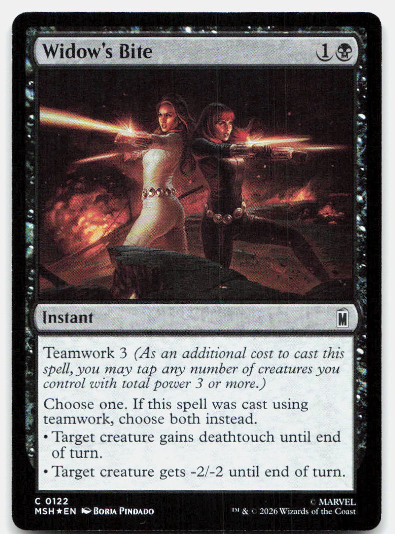 Widow's Bite 122 Common Marvel Super Heroes Magic: The Gathering