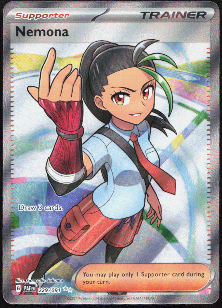 Nemona 229/091 Ultra Rare Paldean Fates Pokemon