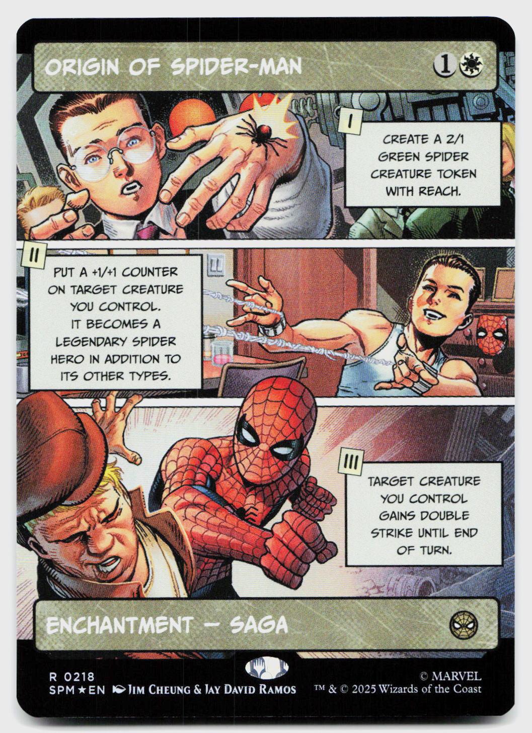 Origin of Spider-Man (Borderless) 218 Marvel's Spider-Man Magic: The Gathering
