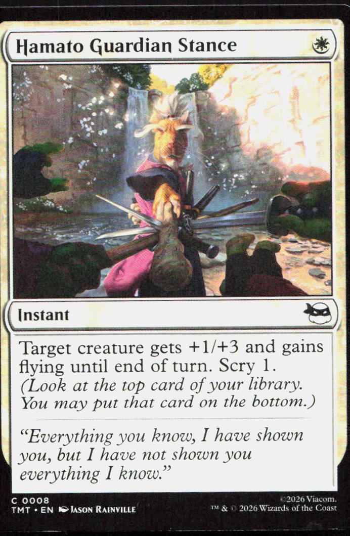 Hamato Guardian Stance 0008 Teenage Mutant Ninja Turtles Magic: The Gathering