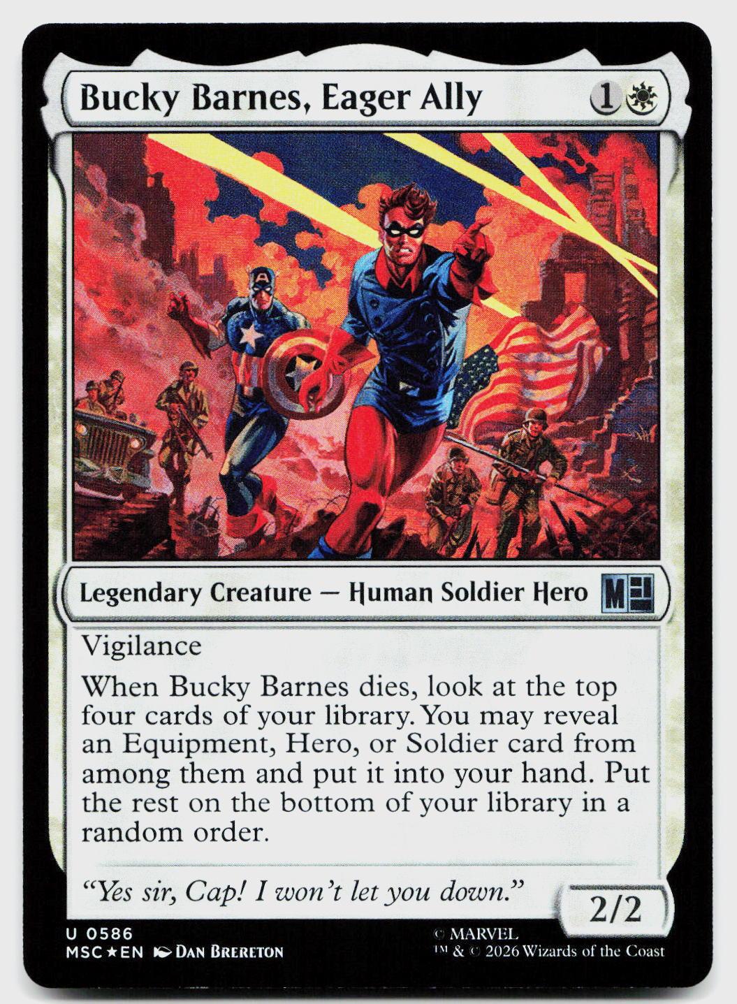 Bucky Barnes, Eager Ally 586 Commander: Marvel Super Heroes MTG Foil