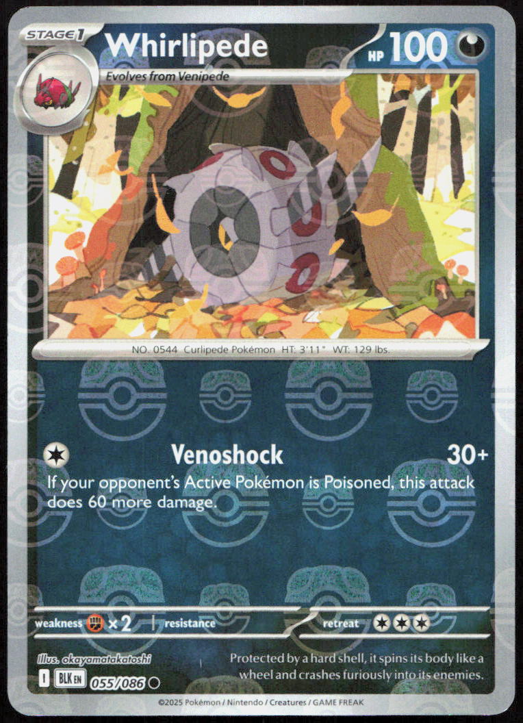 Whirlipede 055/086 Common Black Bolt Pokemon
