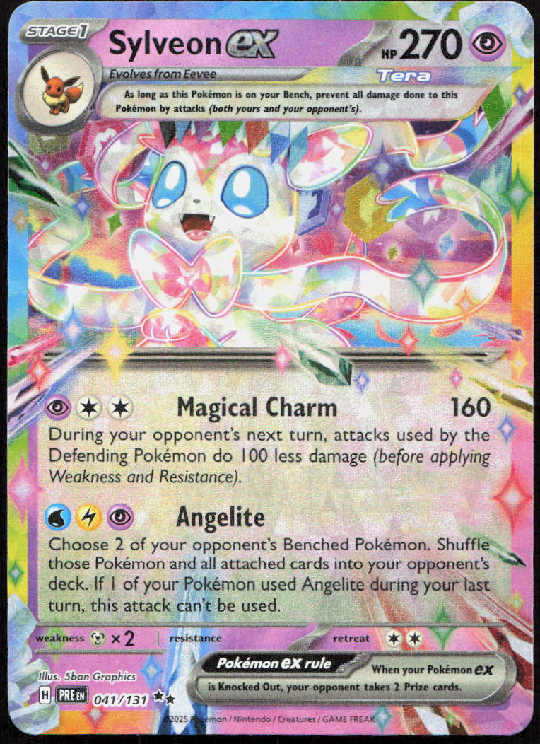 Sylveon ex 041/131 Holo Double Rare Prismatic Evolutions Pokemon
