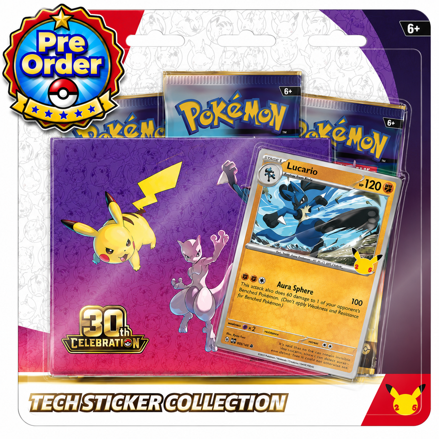 Pokémon TCG 30th Celebration Tech Sticker Blister Down Under Trading Cards