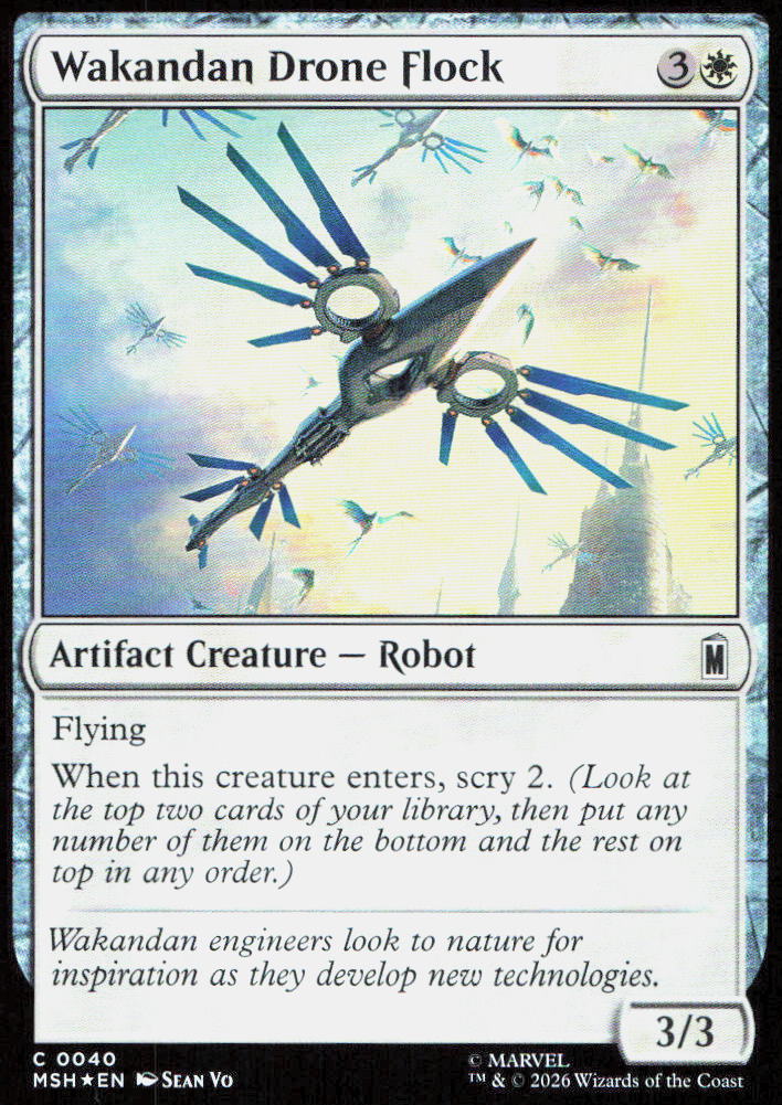Wakandan Drone Flock 40 Common Marvel Super Heroes Magic: The Gathering
