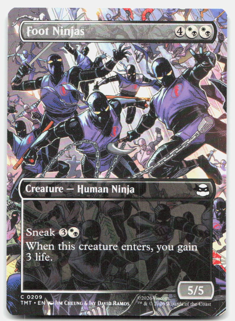 Foot Ninjas (Borderless) 0209 Teenage Mutant Ninja Turtles Magic: The Gathering