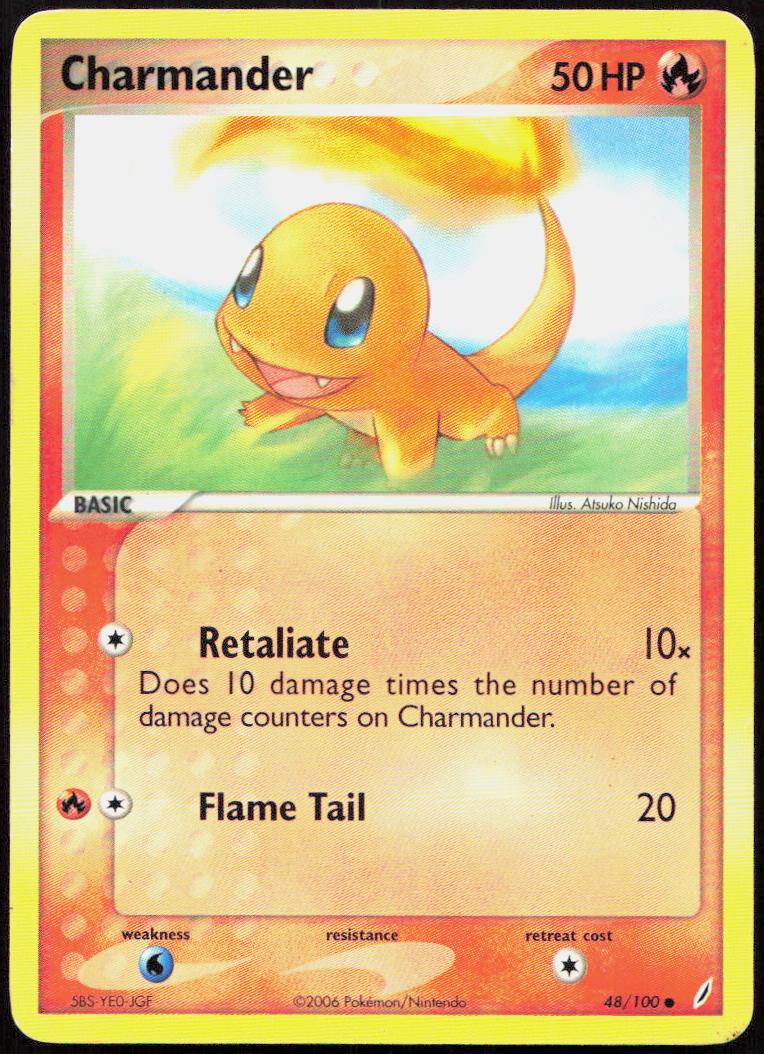 Charmander 48/100 Common Crystal Guardians Pokemon