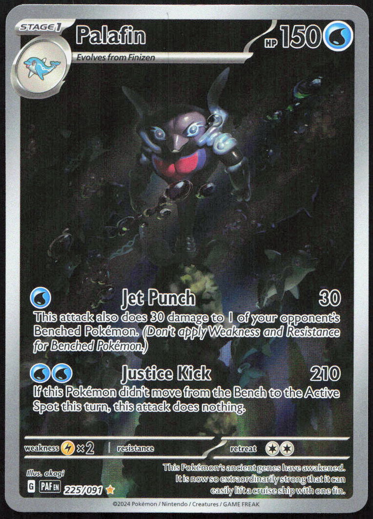 Palafin 225/091 Illustration Rare Paldean Fates Pokemon