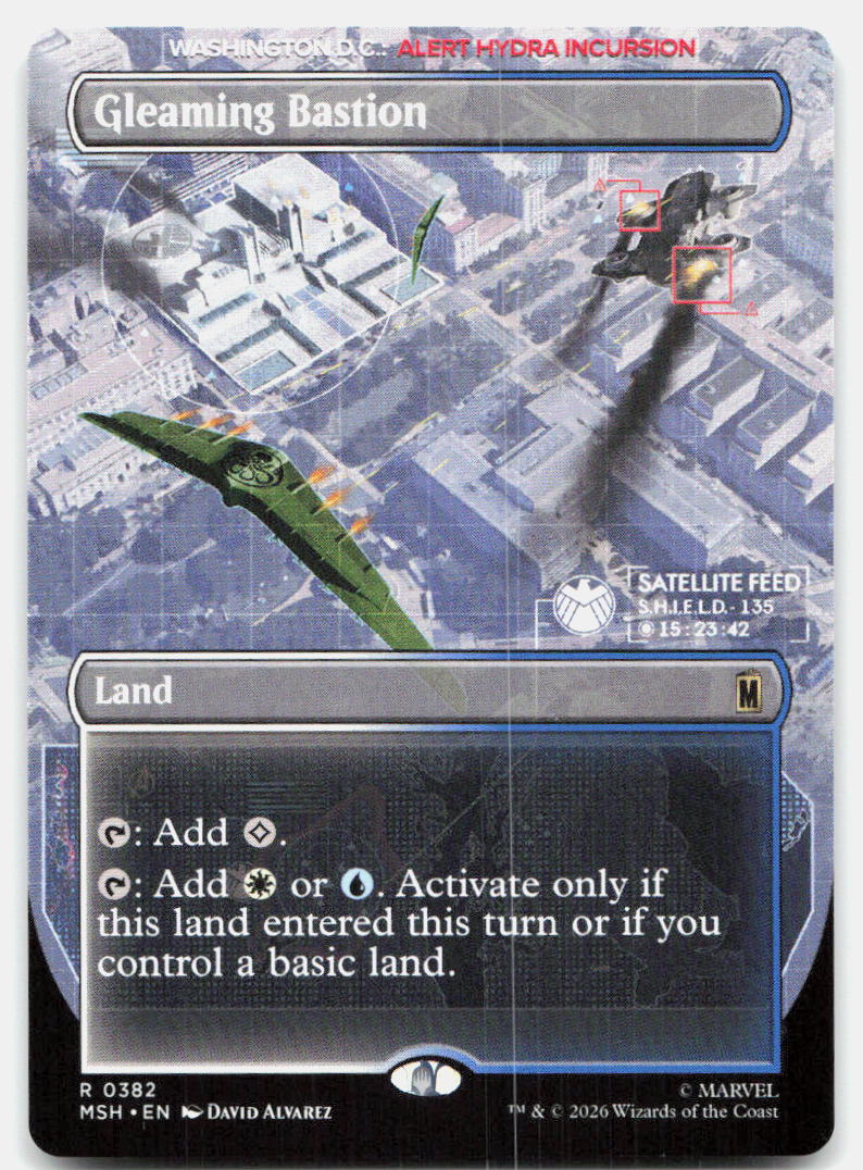 Gleaming Bastion (Borderless) 382 Rare Marvel Super Heroes Magic: The Gathering