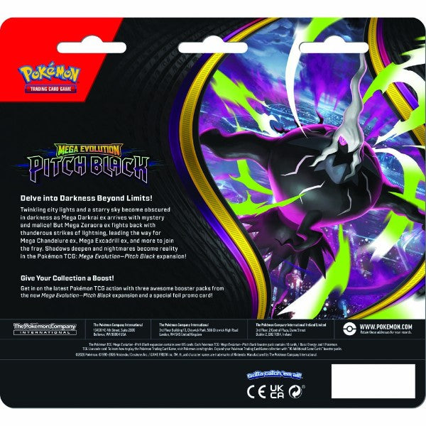Pokémon - TCG - Mega Evolution Pitch Black 3-Pack Blister
