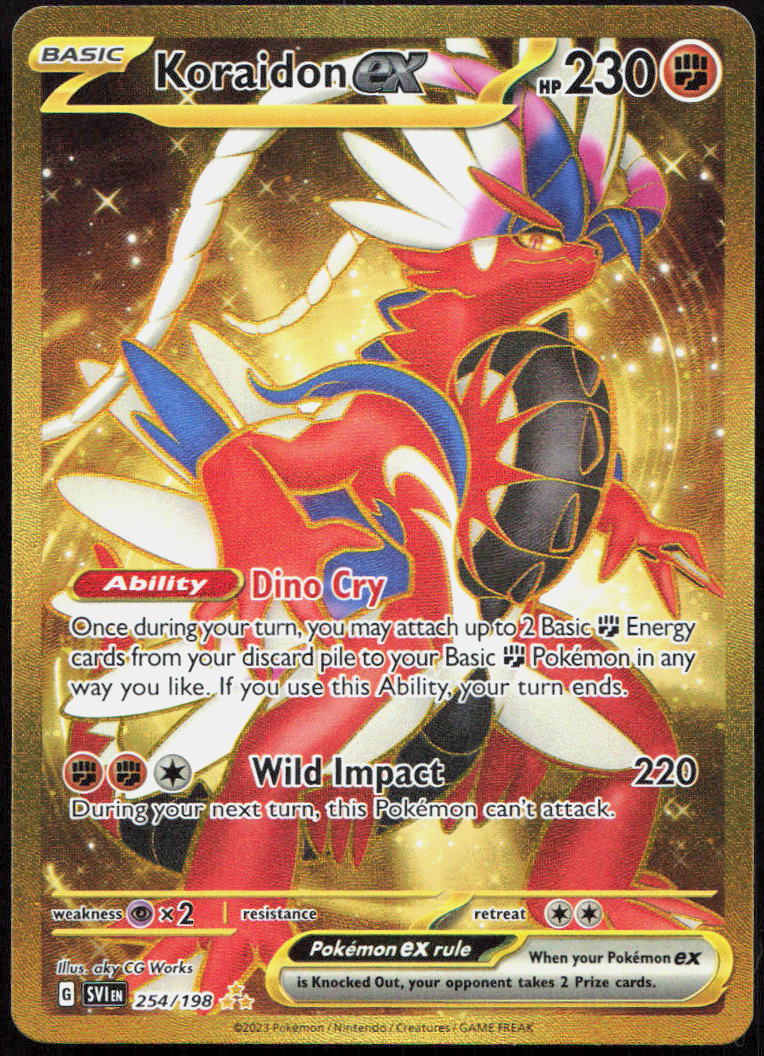 Koraidon ex 254/198 Hyper Rare Scarlet & Violet Pokemon Holo