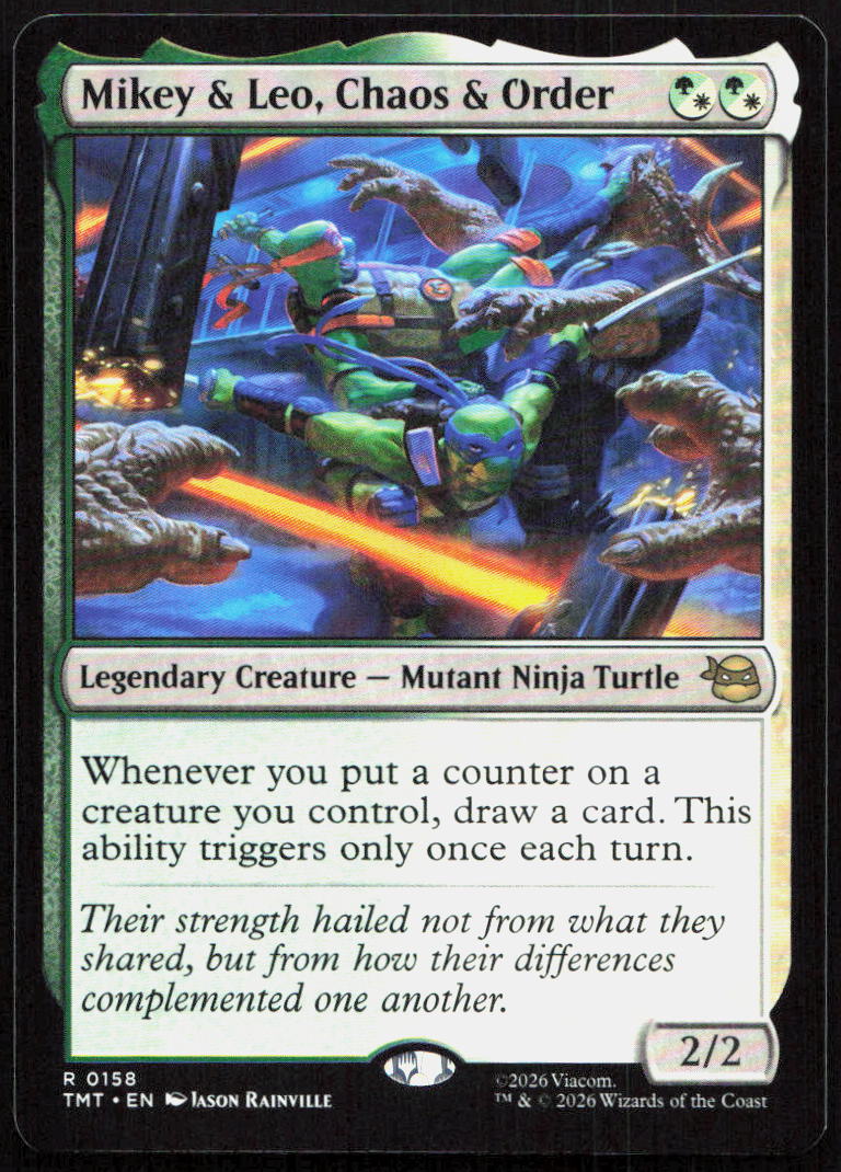 Mikey & Leo, Chaos & Order 0158 Teenage Mutant Ninja Turtles MTG