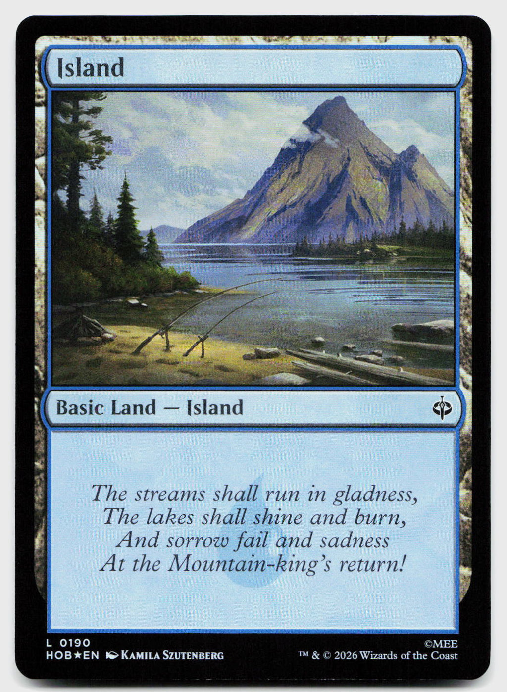 Island (0190) 190 Land The Hobbit Magic: The Gathering Foil