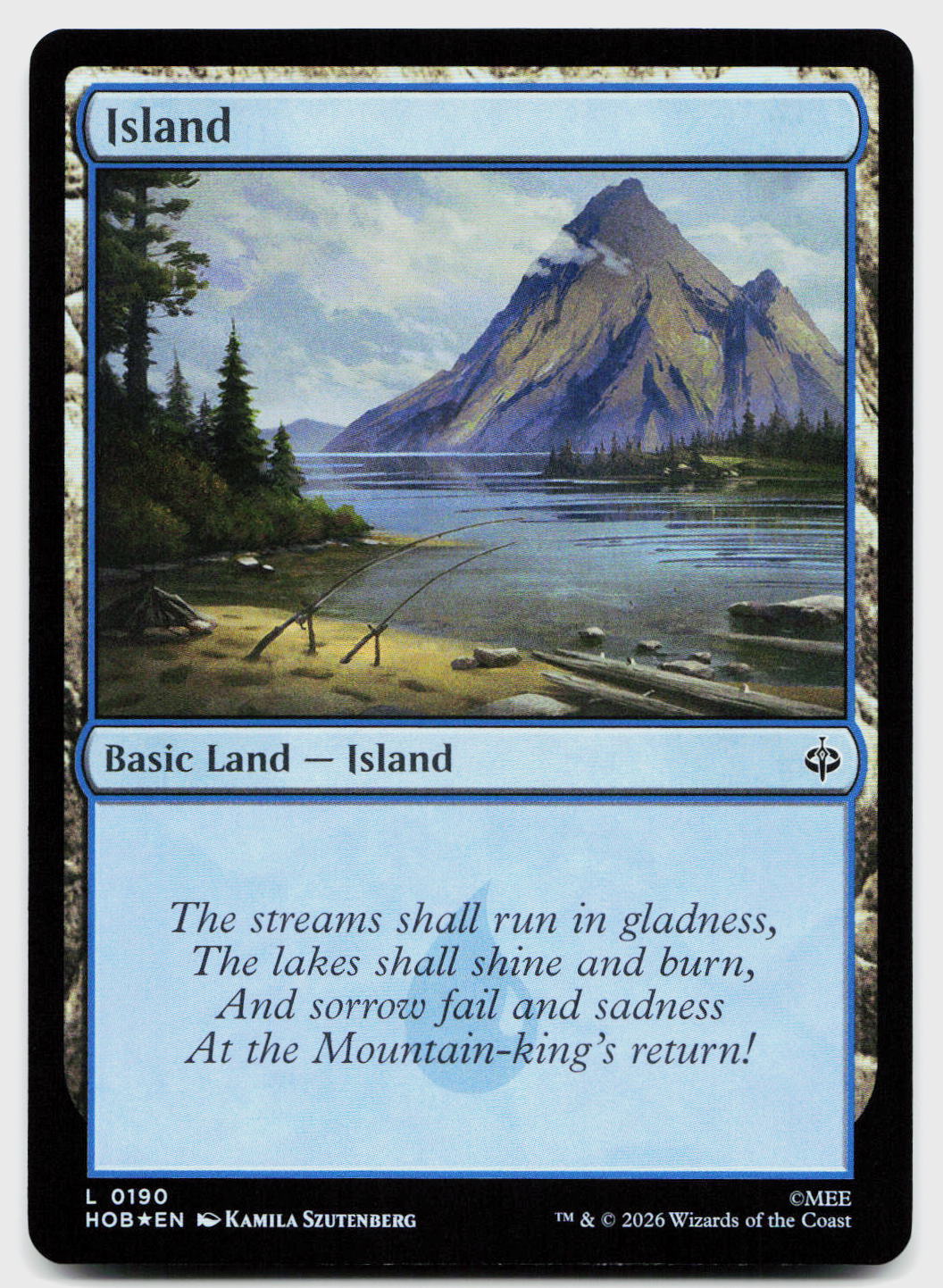 Island (0190) 190 Land The Hobbit Magic: The Gathering Foil