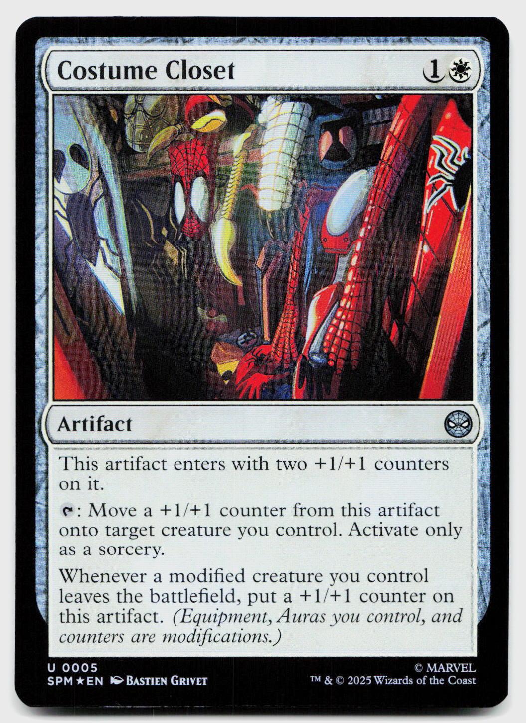 Costume Closet 5 Uncommon Marvel's Spider-Man Magic: The Gathering