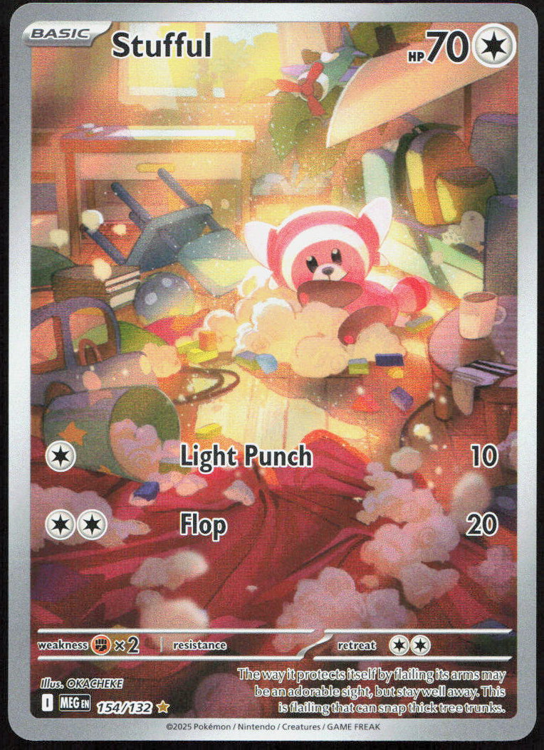 Stufful 154/132 Illustration Rare Mega Evolution Pokemon