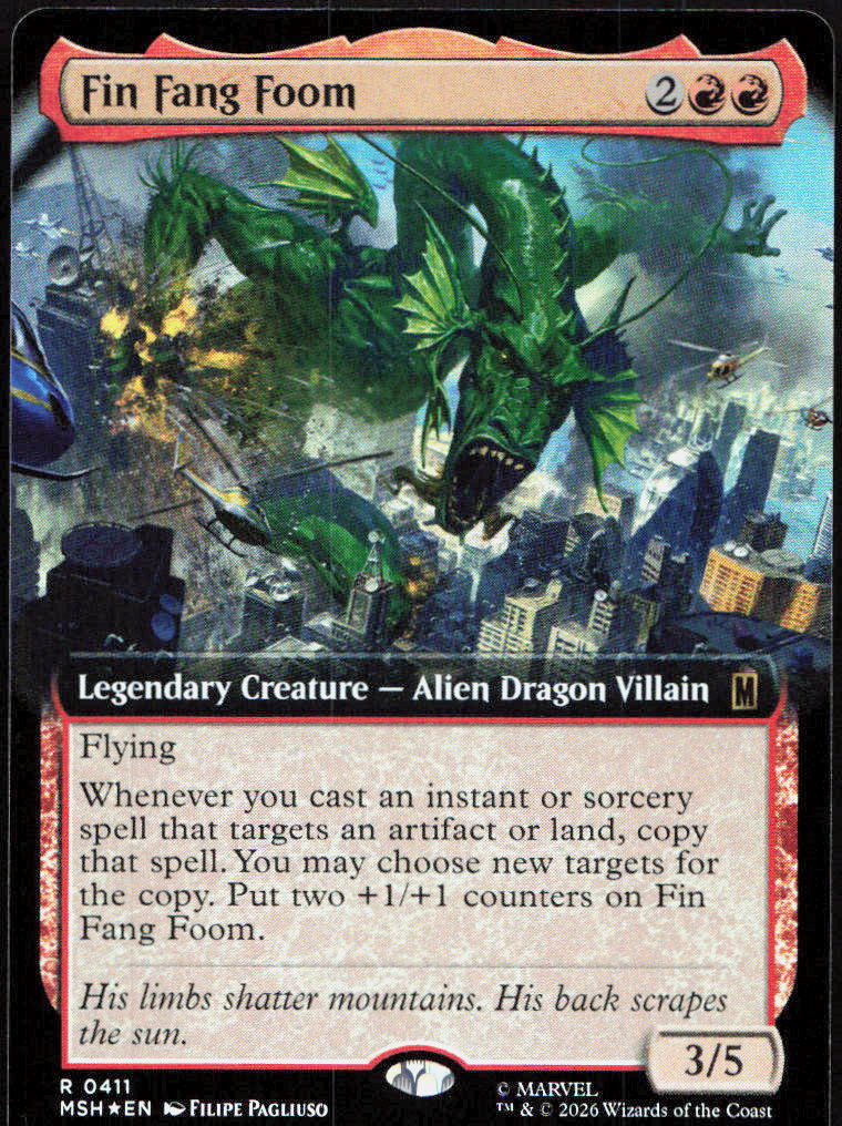 Fin Fang Foom (Extended Art) 411 Rare Marvel Super Heroes Magic: The Gathering