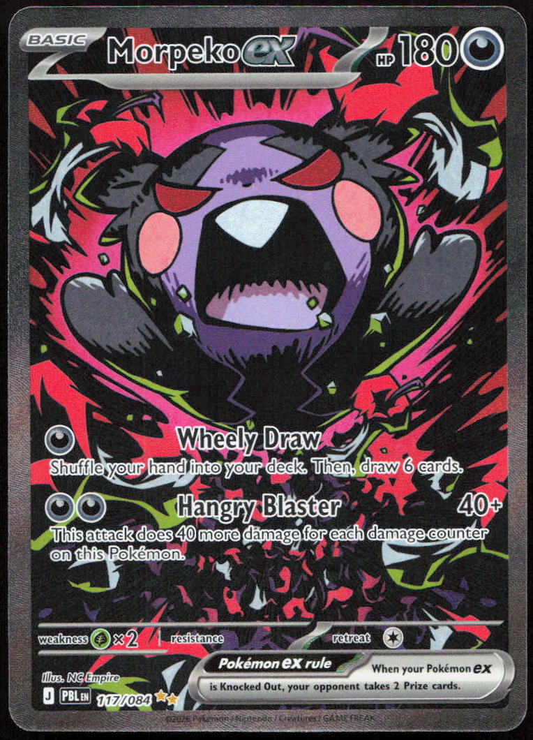 Morpeko ex 117/084 Special Illustration Rare Pitch Black Pokemon Holo