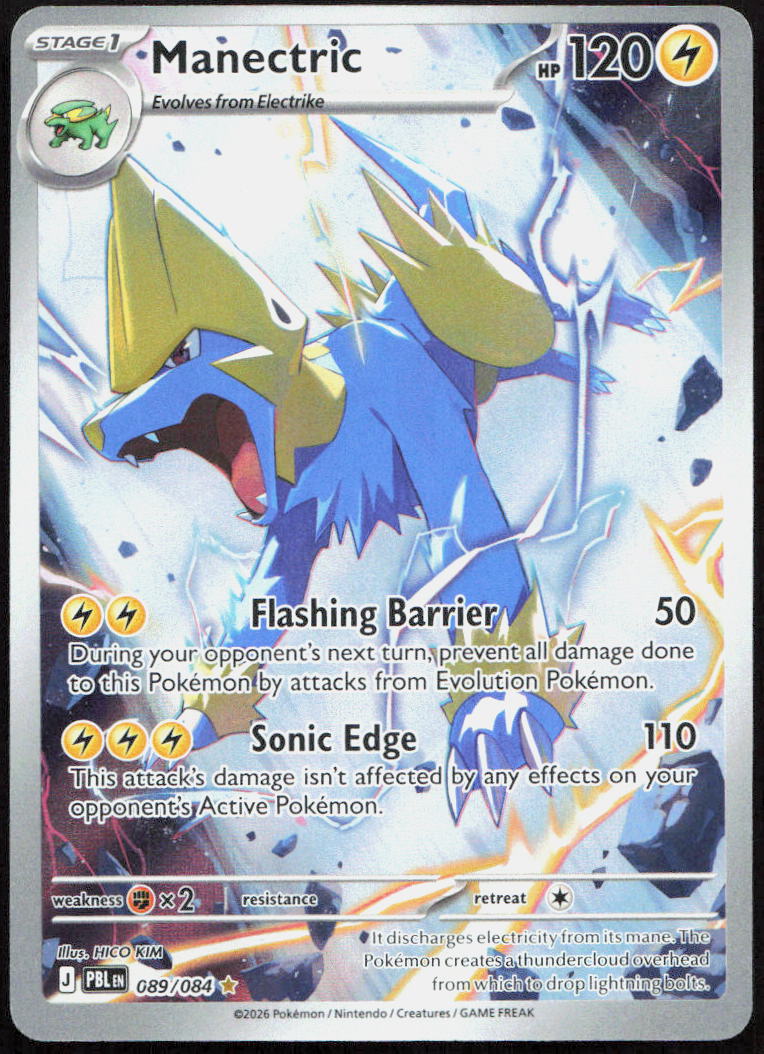 Manectric 089/084 Illustration Rare Pitch Black Pokemon Holo