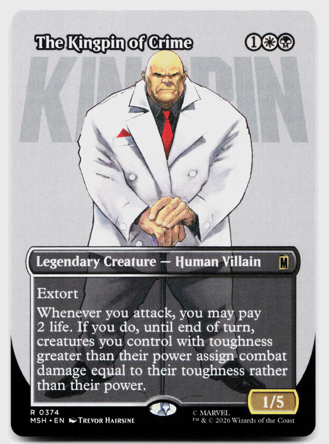 The Kingpin of Crime (Borderless) (0374) 374 Marvel Super Heroes MTG