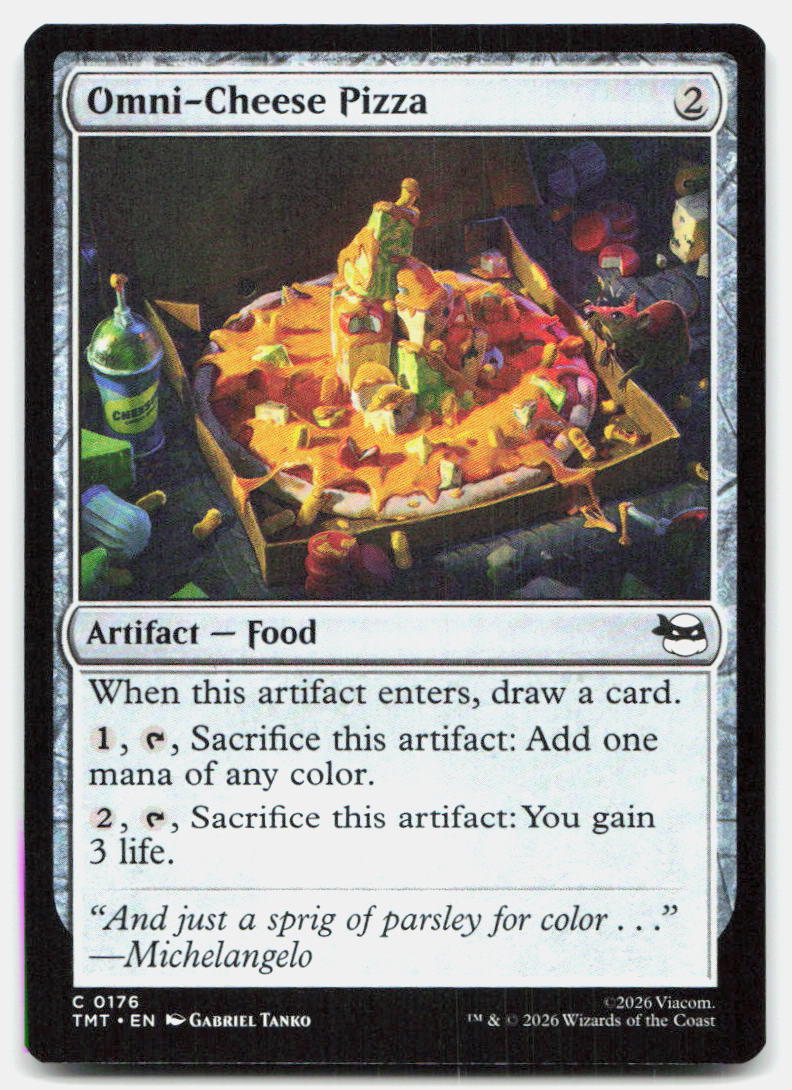 Omni-Cheese Pizza 0176 Common Teenage Mutant Ninja Turtles Magic: The Gathering