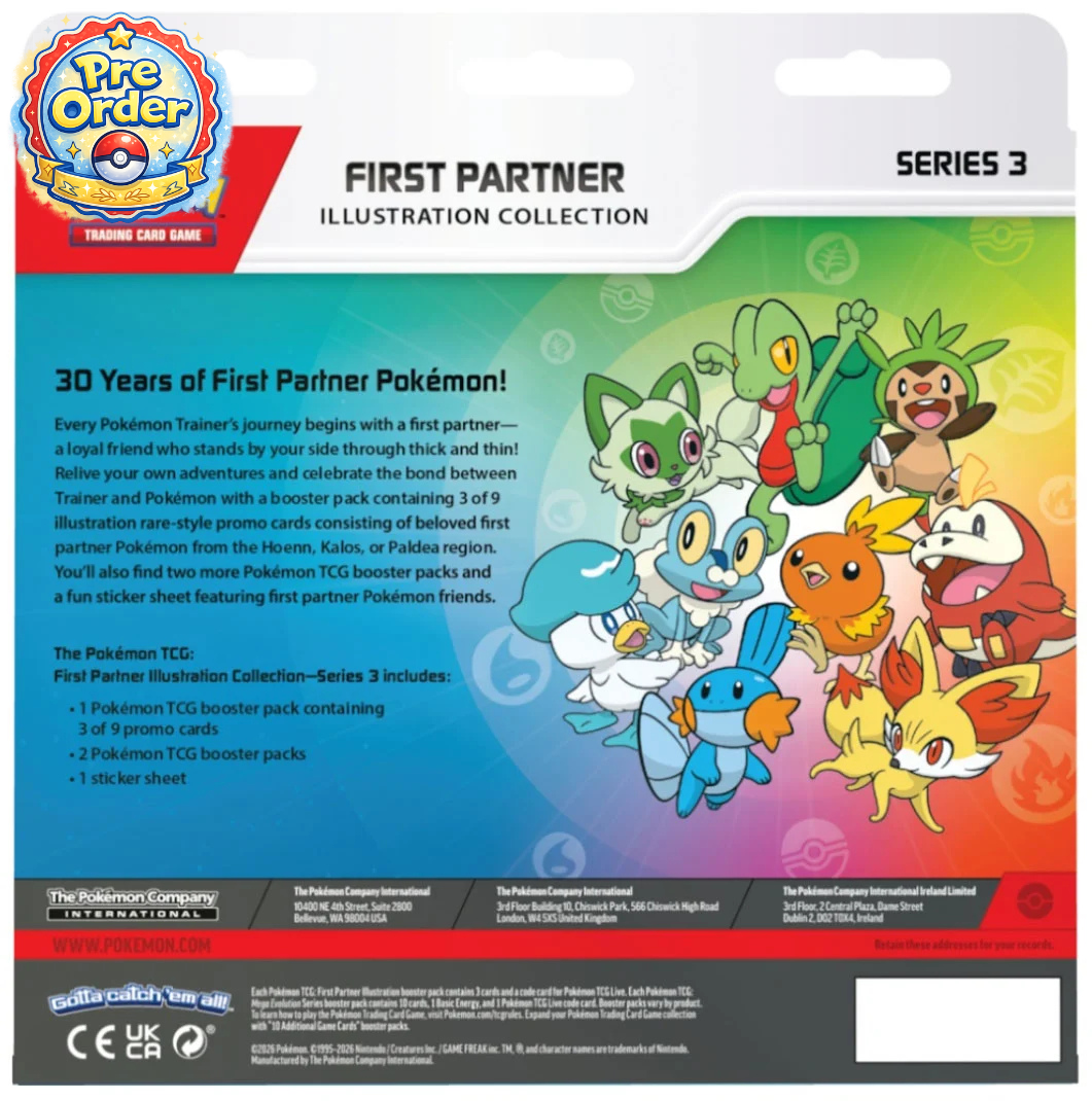 Pokémon - First Partner Illustration Collection Series 3 Box Set (PRE ORDER) Release Date 07/08/2026