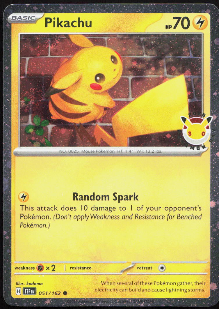 Pikachu (Cosmo Holo) 051/162 Promo Miscellaneous Cards & Products Pokemon