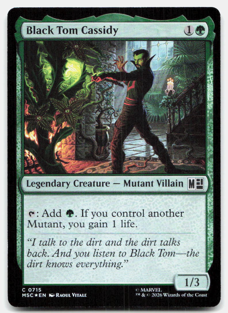 Black Tom Cassidy 715 Common Commander: Marvel Super Heroes Magic: The Gathering