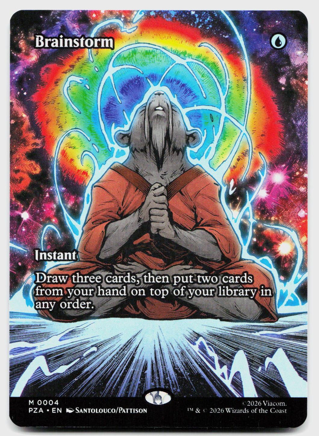 Brainstorm (Borderless) 4 Teenage Mutant Ninja Turtles Magic: The Gathering