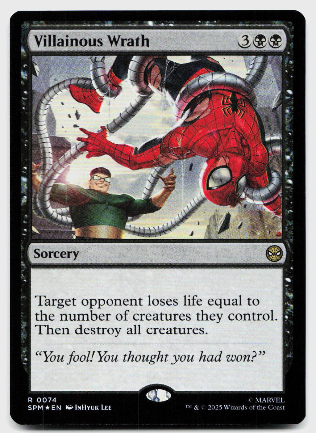 Villainous Wrath 74 Rare Marvel's Spider-Man Magic: The Gathering