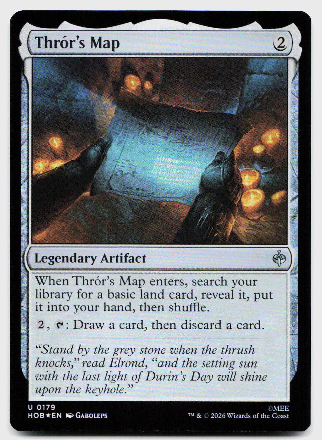 Thror's Map 179 Uncommon The Hobbit Magic: The Gathering Foil
