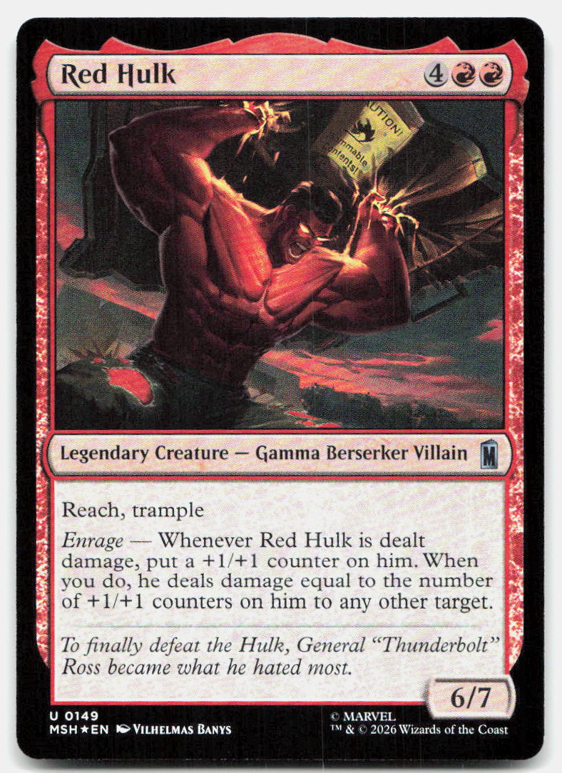 Red Hulk 149 Uncommon Marvel Super Heroes Magic: The Gathering
