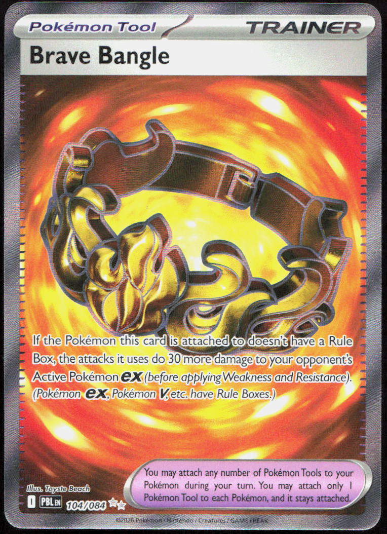 Brave Bangle 104/084 Ultra Rare Pitch Black Pokemon Holo