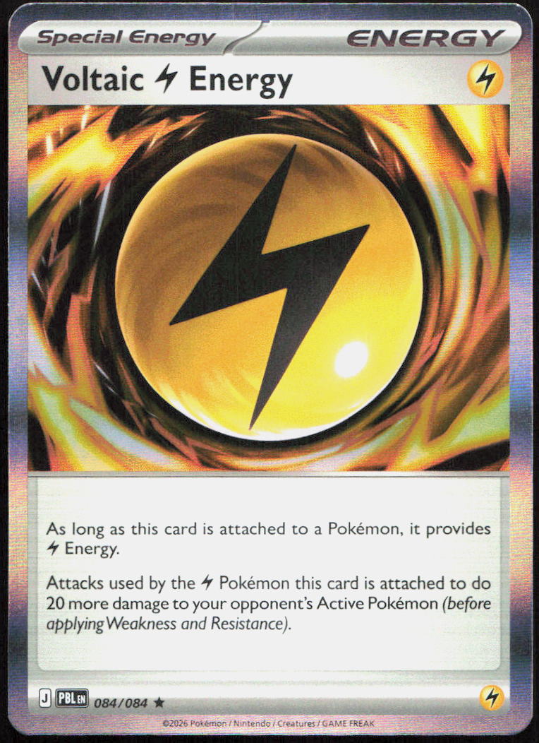 Voltaic Lightning Energy 084/084 Holo Rare Pitch Black Pokemon