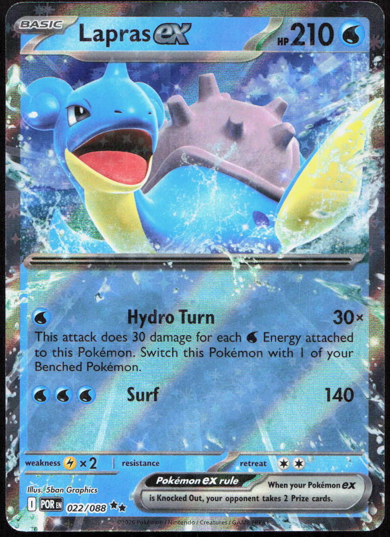 Lapras ex 022/088 Double Rare Perfect Order Pokemon Holo