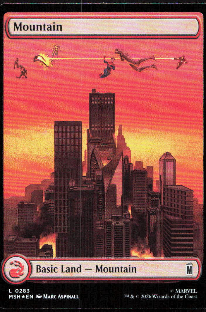 Mountain (0283) 283 Land Marvel Super Heroes Magic: The Gathering