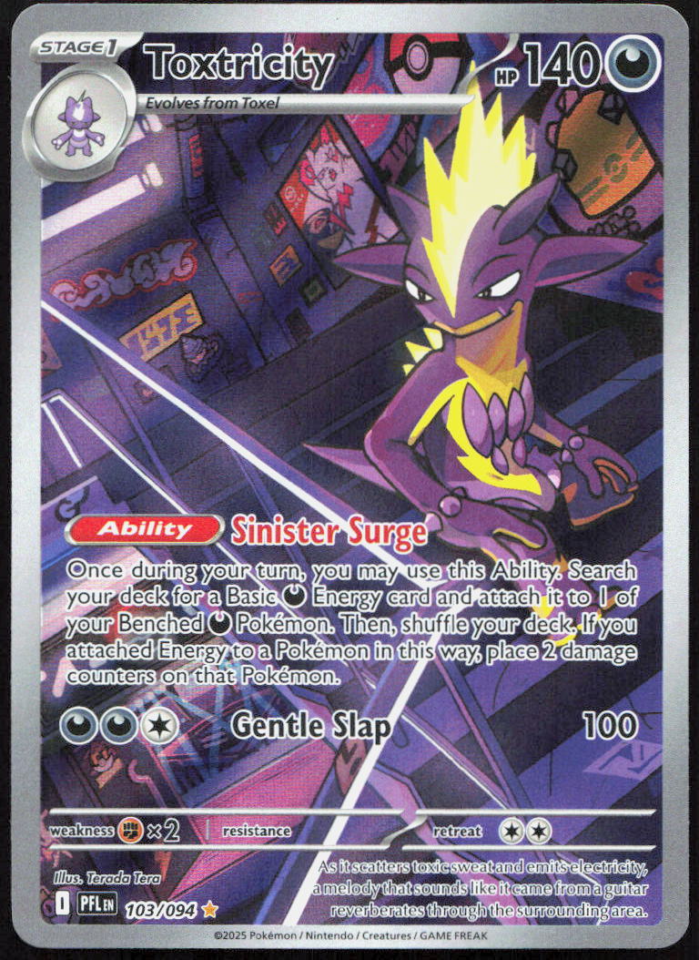 Toxtricity 103/094 Illustration Rare Phantasmal Flames Pokemon