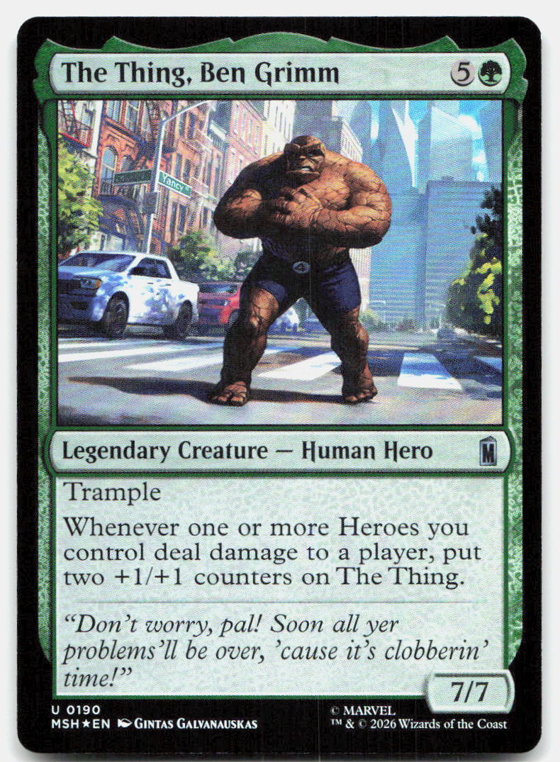 The Thing, Ben Grimm 190 Uncommon Marvel Super Heroes Magic: The Gathering