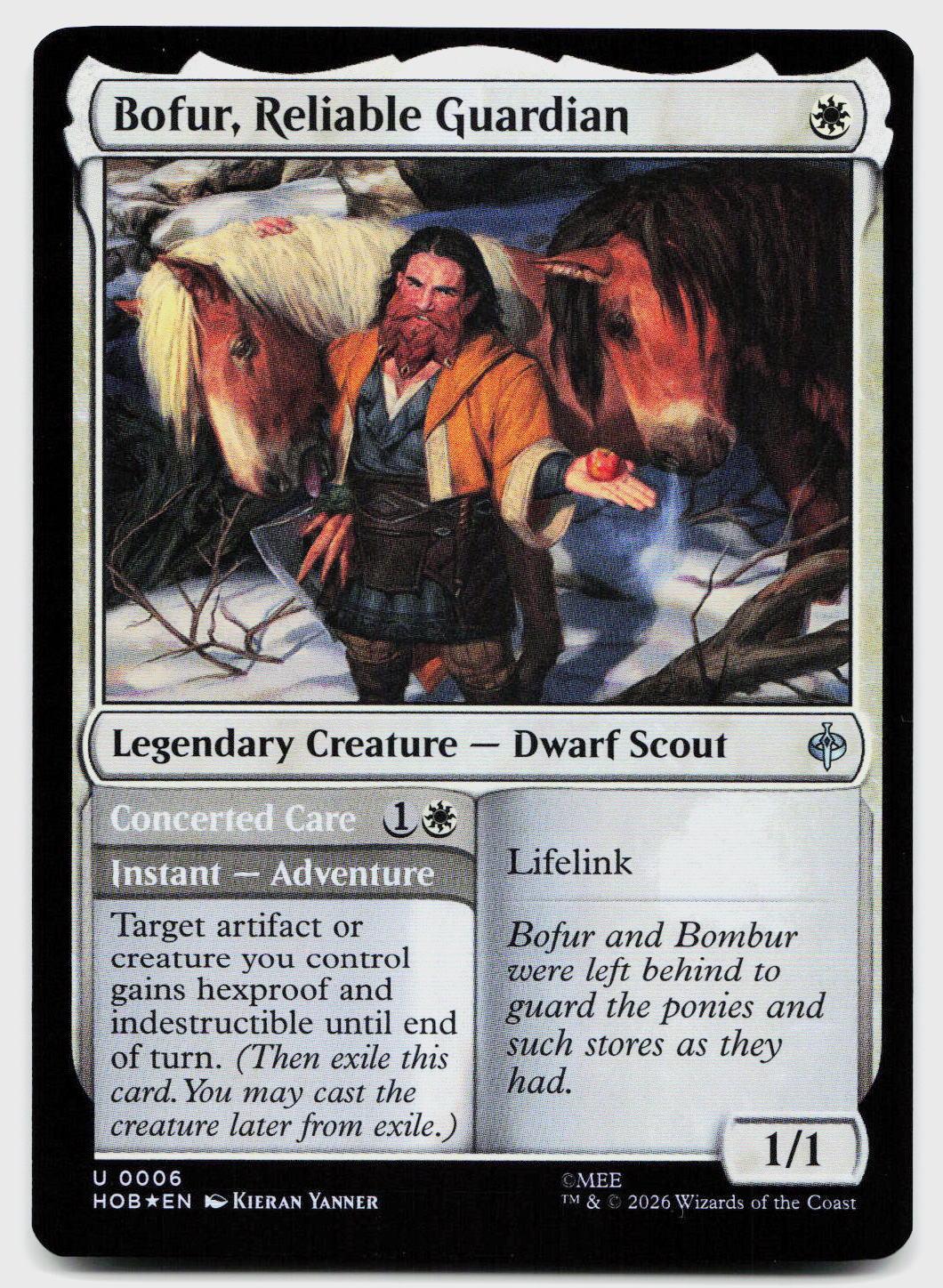 Bofur, Reliable Guardian 6 Uncommon The Hobbit Magic: The Gathering Foil
