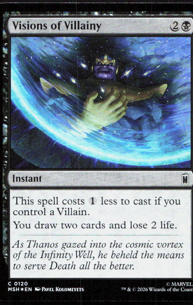 Visions of Villainy 120 Common Marvel Super Heroes Magic: The Gathering