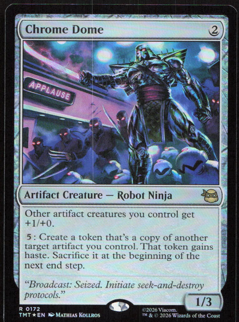Chrome Dome 0172 Rare Teenage Mutant Ninja Turtles Magic: The Gathering