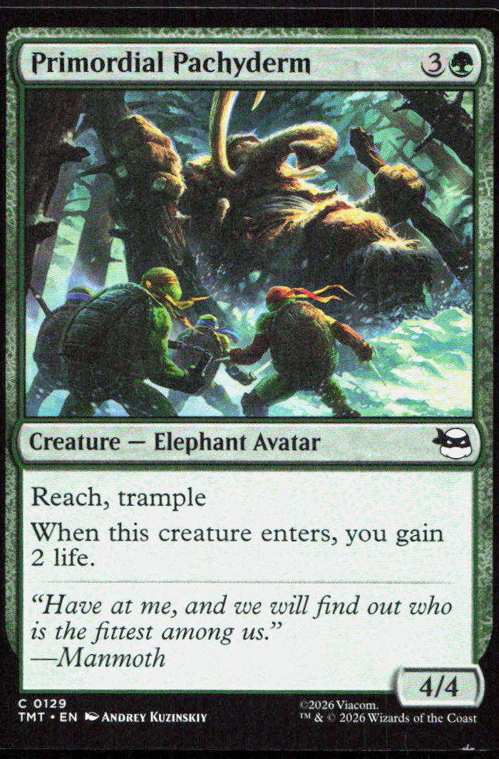 Primordial Pachyderm 0129 Teenage Mutant Ninja Turtles Magic: The Gathering