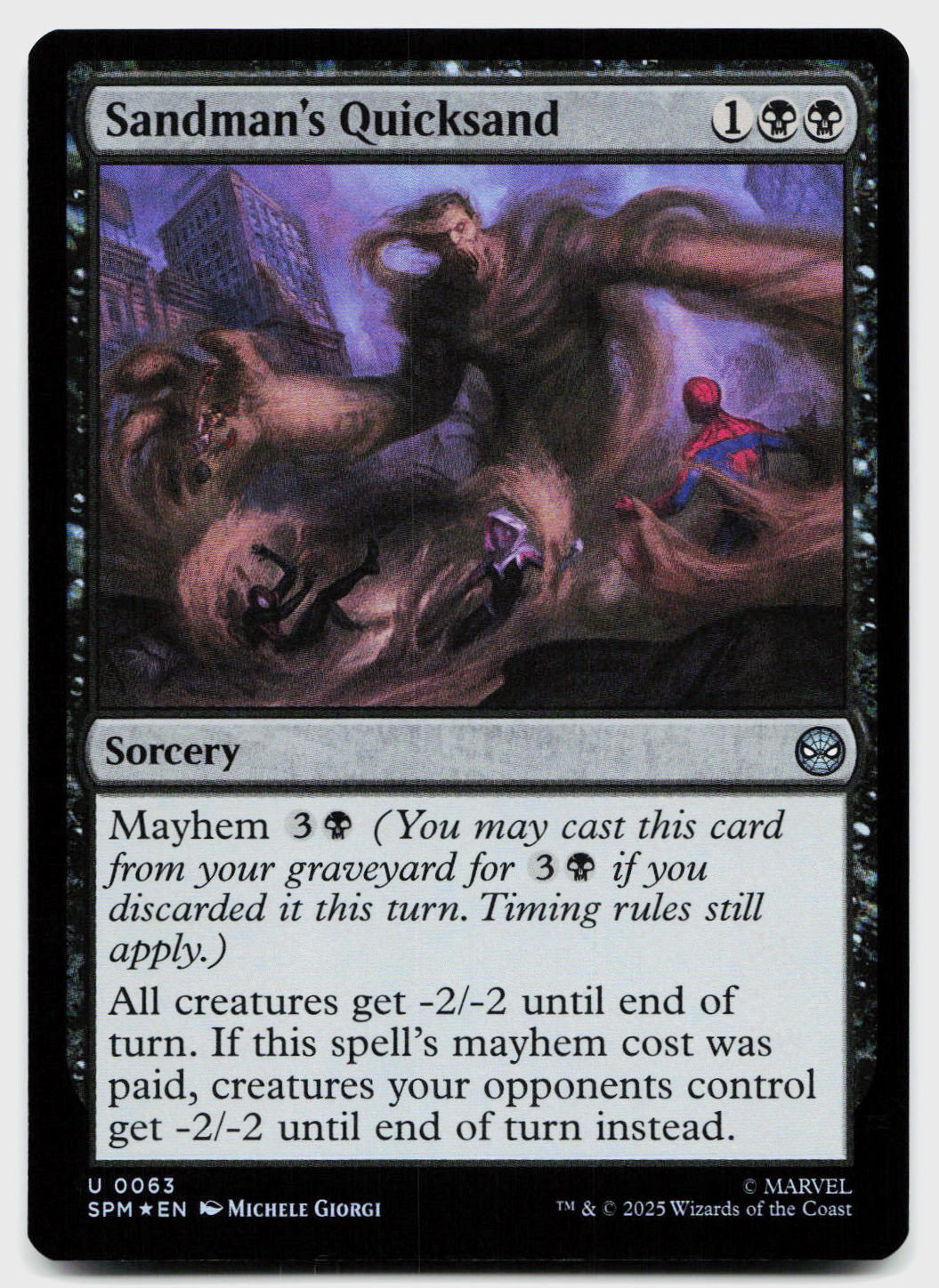 Sandman's Quicksand 63 Uncommon Marvel's Spider-Man Magic: The Gathering