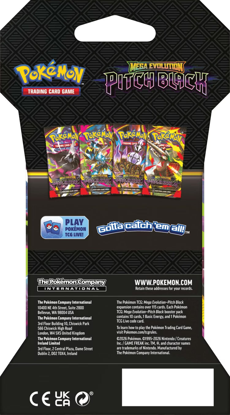 Pokémon - Mega Evolution Pitch Black Sleeved Booster Pack
