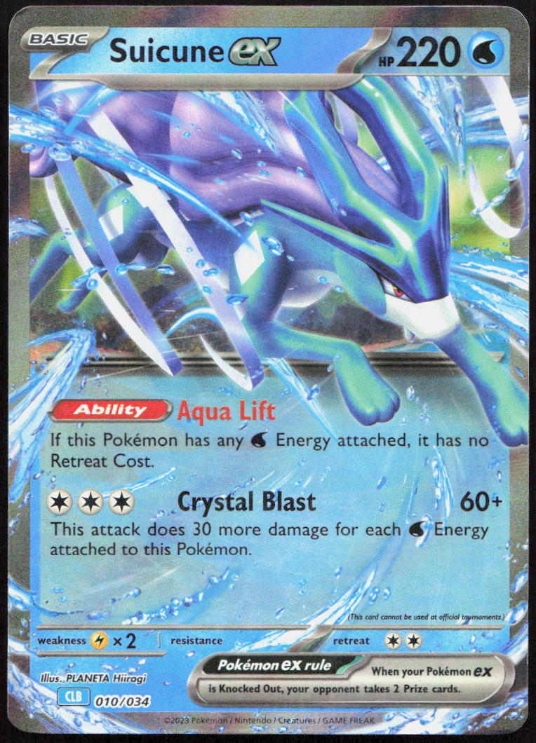 Suicune ex 010/034 Holo Trading Card Game Classic Pokemon Holo